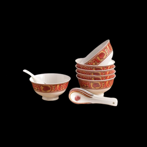 Vente en gros de la meilleure vaisselle en céramique moderne de luxe, ensemble de bols à soupe en céramique avec boîte cadeau - Product Image 1