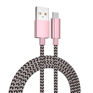 Cable de datos <span class=keywords><strong>micro</strong></span> trenzado para teléfonos móviles, cable <span class=keywords><strong>usb</strong></span> de <span class=keywords><strong>2m</strong></span> para móviles android, fabricante de servicio OEM - Product Image 1