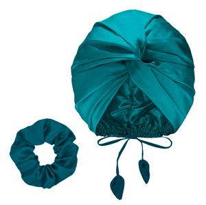 Lot de 2 chouchous de nuit pour femmes avec <span class=keywords><strong>bonnet</strong></span> de nuit, <span class=keywords><strong>bonnet</strong></span> en satin pour salon de beauté, turban réversible en satin de soie, bonnets de luxe en satin pour cheveux - Product Image 6