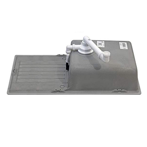 <span class=keywords><strong>Évier</strong></span>s de cuisine en Quartz noir, bol unique de 40 pouces, avec long panneau de vidange - Product Image 4