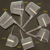 Cuillère à mesurer en plastique transparent pour granulés de poudre Pet Food Scoop 35g 70ml 70cc Manche court