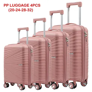 Hot Selling Fashion Design Hard Shell Waterdichte 4-delige Pp Bagage Sets Voor Reis