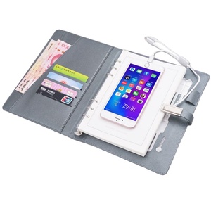 Custom Logo A5 Agenda Planner 8000 MAh Power Bank Business Notebook Charging Journal <strong>With</strong> Password <strong>Lock</strong> - Product Image 6