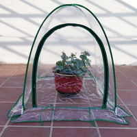 Serre d'hiver personnalisée à motif uni pour jardin extérieur, protection des plantes, coupe-vent, en polyester, avec fermeture éclair, forme triangulaire