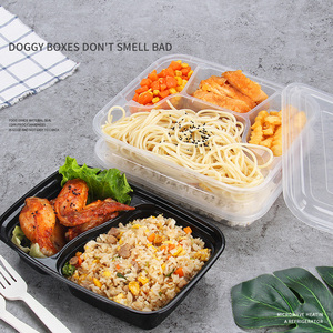 Đưa Ra Microwavable 3 Ngăn Nhựa Dùng Một Lần Thực Phẩm Giao Hàng <span class=keywords><strong>Container</strong></span> Với Nắp - Product Image 4