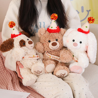 Petit chapeau d'anniversaire en peluche animal super doux poupée citrouille en peluche personnalisée coton de haute qualité emballé sous vide-peluche anime parfaite