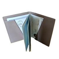 Porte-passeport en similicuir kaki avec logo vierge, porte-documents de voyage en cuir PU de qualité supérieure, idéal comme article promotionnel