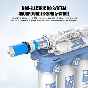 Système de purification <span class=keywords><strong>d</strong></span>'eau sans réservoir à 5 étapes certifié FCC, système RO sans pompe, respectueux de l'environnement, pour hôtel, maison, sans <span class=keywords><strong>électricité</strong></span> - Product Image 2