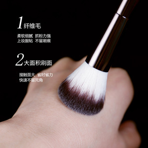 Double-Ended Makeup <b>Brush</b> Synthetic Hair Aluminum Handle Powder <b>Blush</b> Contouring <b>Brush</b> Cangzhou Single <b>Brush</b> CP-HG1006 - Product Image 2