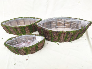 P119 Panier <span class=keywords><strong>de</strong></span> fleurs artificielles pour le jardinage extérieur <span class=keywords><strong>Pot</strong></span> <span class=keywords><strong>de</strong></span> fleurs en écorce <span class=keywords><strong>de</strong></span> pin Panier <span class=keywords><strong>de</strong></span> plantation <span class=keywords><strong>de</strong></span> jardin tissé et en rotin tissé - Product Image 3