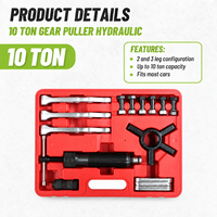 Kit extracteur hydraulique 10 tonnes à 2/3 griffes pour roulements et poulies, idéal pour la réparation automobile
