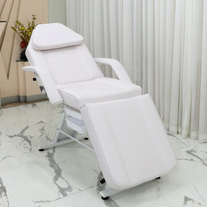 Lit de beauté en cuir noir pliable Portable pour Spa soins du visage salle de sport chambre ou atelier chaise de santé pour soins du visage ou <span class=keywords><strong>Massage</strong></span> - Product Image 3