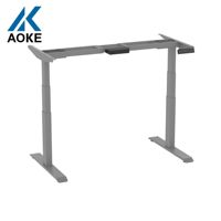 Bureau de jeu ergonomique à trois niveaux avec double moteur pour ordinateur et mobilier de bureau