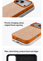 Casing Ponsel Magnetik Berbahan Kain Tenun untuk iPhone 18 Pro Max, Pelindung Mewah Anti Benturan untuk iPhone 17 dengan Tombol Logam