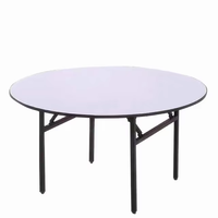 Table de salle à manger moderne en bois de haute qualité, table ronde en bois avec structure métallique, plateau en bois pour hôtel, mariage, événement, fête