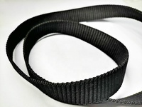 Ceinture en toile de nylon noire du Cambodge avec boucle dorée – Grande Vente