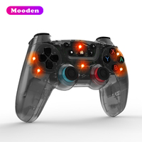 Manette de jeu sans fil Bluetooth CM-615 au design transparent pour NS Android PC P3 avec batterie de 200 mAh et temps de charge de 2 heures