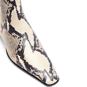 Nouvelles <span class=keywords><strong>Bottines</strong></span> Plates Confortables à Bout Carré Imprimé <span class=keywords><strong>Python</strong></span> avec Bande Élastique pour Femme – Collection 2026 - Product Image 4