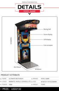 Machine de jeu de combat de boxe en métal, machine de tir en anglais, garantie 1 an, marque Yoyogame - Product Image 2