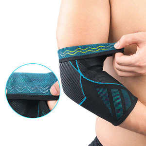 Mangas de compresión para codo de alta elasticidad, cómodas, de tejido 3D, con seguridad antideslizante. - Product Image 5
