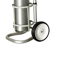 Chariot portable pour bouteille d'oxygène médical ME-CL avec poignée en aluminium pour le transport de réservoirs de gaz