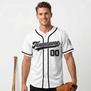 Maillot de baseball unisexe personnalisé, impression par sublimation, nom de l'équipe, logo, respirant, 100% polyester, manches courtes, toutes saisons, sport adulte - Product Image 3