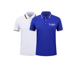 100% algodón hombres en blanco personalizado bordado Logo liso manga corta personalizado hombres Polo ropa de etiqueta privada - Product Image 1