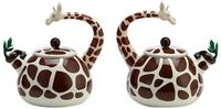 Bouilloire à thé en céramique girafe, ustensile à thé sonore