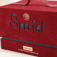 [Seulement personnalisé] grande capacité flanelle Portable poche Flip mariage Souvenir présent bonbons Festival anniversaire cadeau emballage boîte