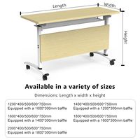 Table de Formation Moderne Réglable Pliable Extensible en MDF Mobilier de Bureau pour la Maison Hôtel Hôpital École Pas Cher Option Assemblage