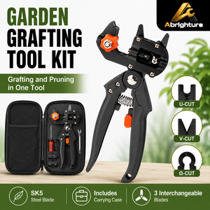 Kit d'outils de greffage professionnel pour jardin avec lames de coupe U V Ω en acier SK5, sécateur de greffage pour arbres fruitiers, étui de transport - Product Image 1