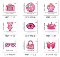 Nouveau belle princesse Style Logo broderie vêtements patchs populaire fille coeur brodé fer sur Patch pour vêtements chapeau sac