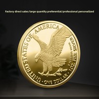 Nouvelle pièce commémorative transfrontalière 2025 en fer, motif Aigle ailé et Déesse de la Liberté, pièce américaine personnalisée en cuivre Aigle américain