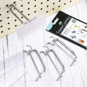 Kích thước tùy chỉnh bán buôn đen kim loại <span class=keywords><strong>PEG</strong></span> Board <span class=keywords><strong>Hooks</strong></span> với rõ ràng nhựa giữ nhãn - Product Image 3