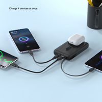 Chargeur portable tout-en-un 10000mAh avec cordon intégré, charge rapide magnétique sans fil 25W PD35W, batterie externe pour le camping et les vacances