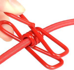 BMJ Corde à linge rétractable portable <span class=keywords><strong>avec</strong></span> 12 pinces à linge pour séchage intérieur et extérieur, <span class=keywords><strong>camping</strong></span> (Rouge) - Product Image 3