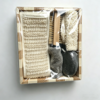Coffrets cadeaux personnalisables pour le soin du corps avec accessoires de douche variés, emballage élégant pour les spas, les hôtels et les cadeaux de vacances