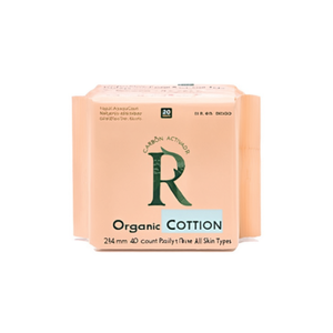 Protège-slip en coton biologique Rael 244 mm, 40 unités, usage quotidien, tous types de peau - Product Image 1
