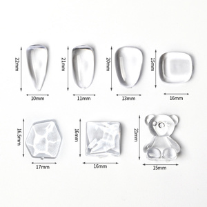 Punte per unghie <span class=keywords><strong>VIP</strong></span> bara unghie finte punte per Nail Art lunghe chiare/naturali forma piatta Manicure a copertura totale stile francese - Product Image 3