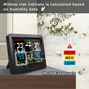 Station météo numérique couleur thermomètre hygromètre Phase de lune Snooze réveil baromètre décor à la maison Station météo intelligente - Product Image 5