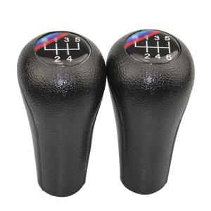 Poignée de levier de vitesse en cuir pour voiture BMW, 5 vitesses, avec logo coloré, design ergonomique - Product Image 5