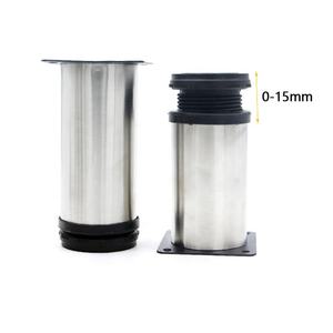 फर्नीचर सोफे पैर स्टेनलेस कैबिनेट समर्थन पैर 50*80mm ट्यूब शैली क्रोम मढ़वाया समायोज्य ऊंचाई सोफे सामान ट्यूब पैर - Product Image 3