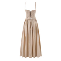 TAOP&ZA 2026 Nouvelle Robe Longue d'Été pour Femme, Style Resort, Imprimé Floral Champêtre 3D, Bretelles et Soutien-Gorge Intégré, avec Ceinture à Nouer, Modèle 7853