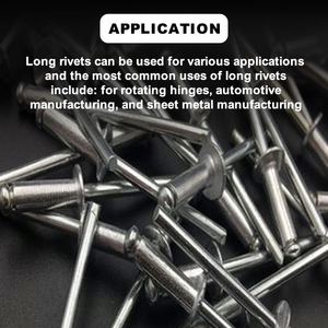 Rivets <span class=keywords><strong>Pop</strong></span> de 1 pouce 3.2mm X 10mm de <span class=keywords><strong>long</strong></span> Rivets aveugles scellés en aluminium en acier - Product Image 4