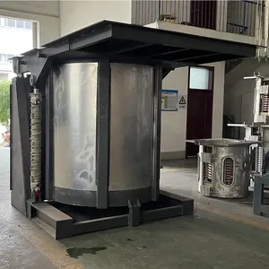 Electric Tilt Aluminium Melting Furnace Material Loading Capacity 6 Ton Induction furnace for melting aluminum copper steel iron