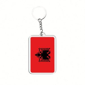 Porte-clés commémoratif personnalisé de l'Albanie en acrylique, impression double face, fabrication exquise, vente en gros - Product Image 1