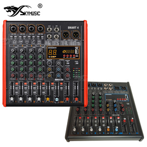 4-Channel Mini Audio Mixer <strong>DJ</strong> <strong>Controller</strong> with USB &amp; 3-Band EQ for Recording and Live Streaming - Product Image 1