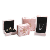 WEIMEI nouveau lancement européen rétro rose luxe flanelle velours vintage boîte à bijoux Bracelet cadeau collier boucle d'oreille bague boîte