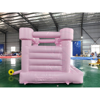 Château gonflable pour enfants 10'x10' rose, château gonflable pour fêtes, mariages, usage domestique, château gonflable pour enfants