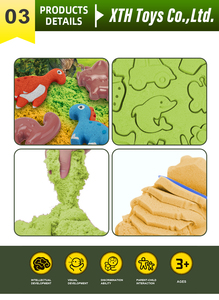 Jouet éducatif pour enfants, bricolage pour <span class=keywords><strong>la</strong></span> <span class=keywords><strong>magie</strong></span>, sable spatial, argile dynamique colorée pour les enfants de 3 à 6 ans, jouets sensoriels en plastique pour enfants - Product Image 4